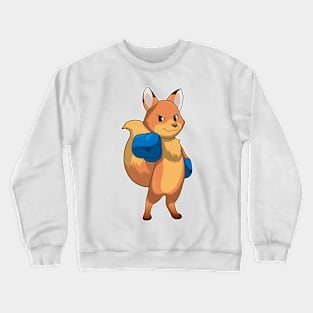 Fox as Boxer with Boxing gloves Crewneck Sweatshirt